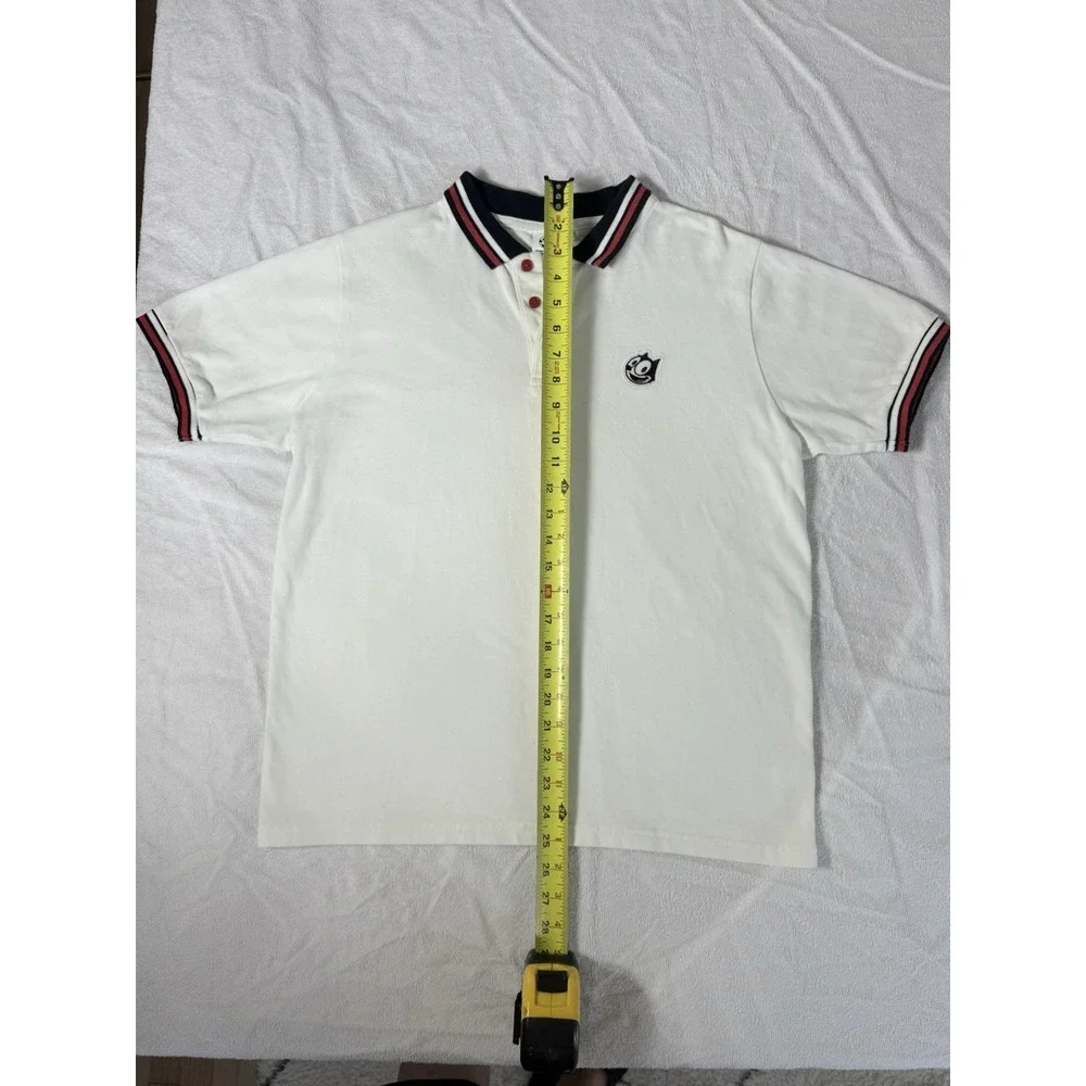 Universal Studios FELIX THE CAT White Polo Shirt Size Small Preppy Tennis Golf‎